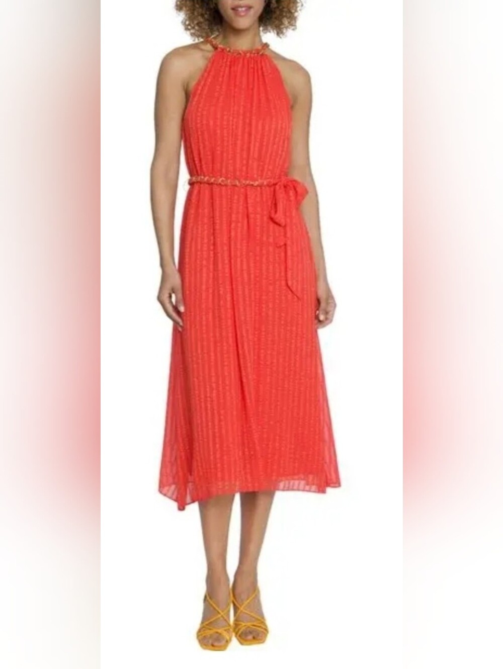 Maggy London Chain Trim Midi Dress Size 10